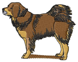 Tibetan Mastiff embroidery design